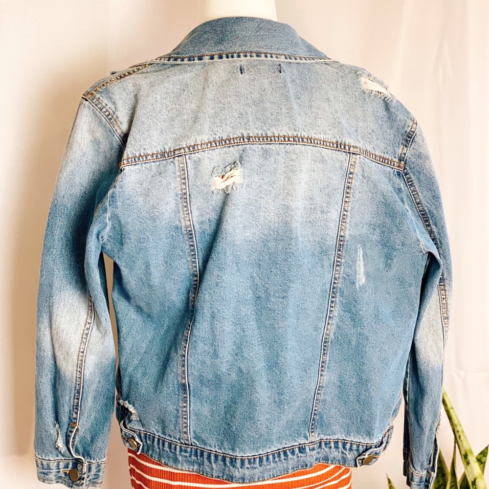 Black Label Spring Ripped Jean Jacket - Picture 4 of 4